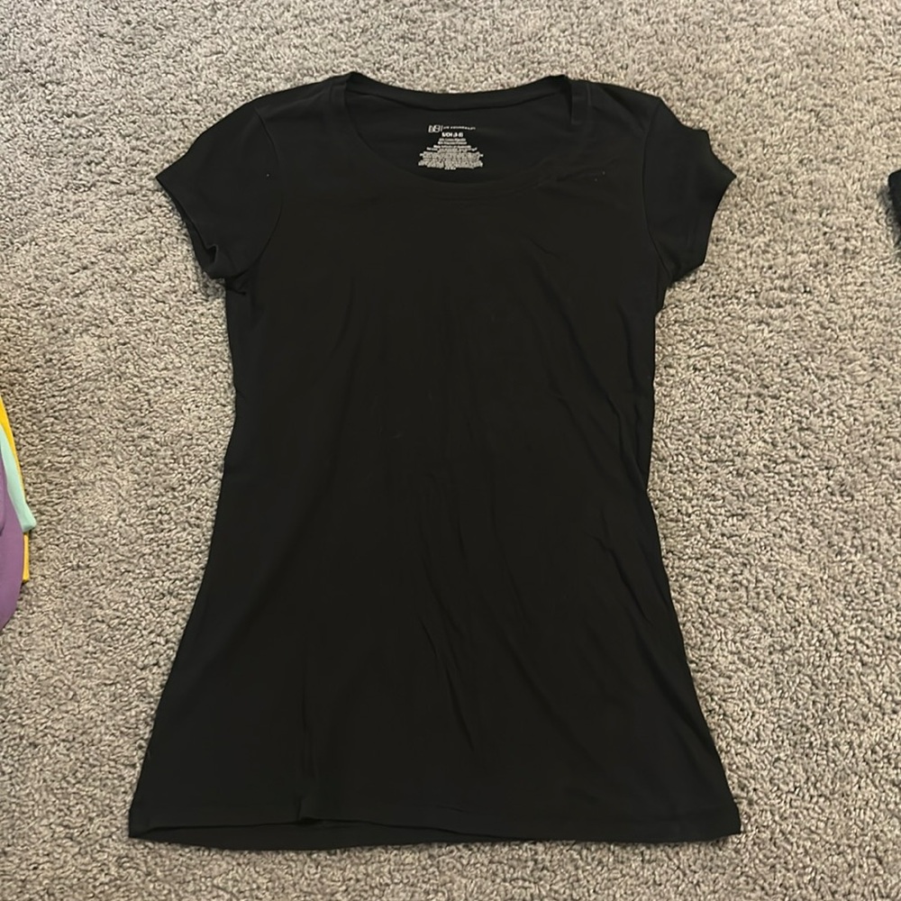 Plain black tee